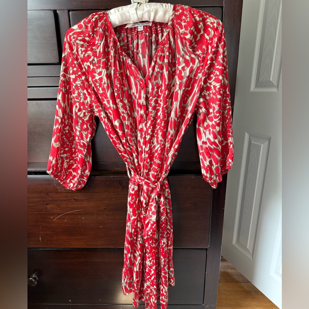 Collective Concepts Red and Cream Dress